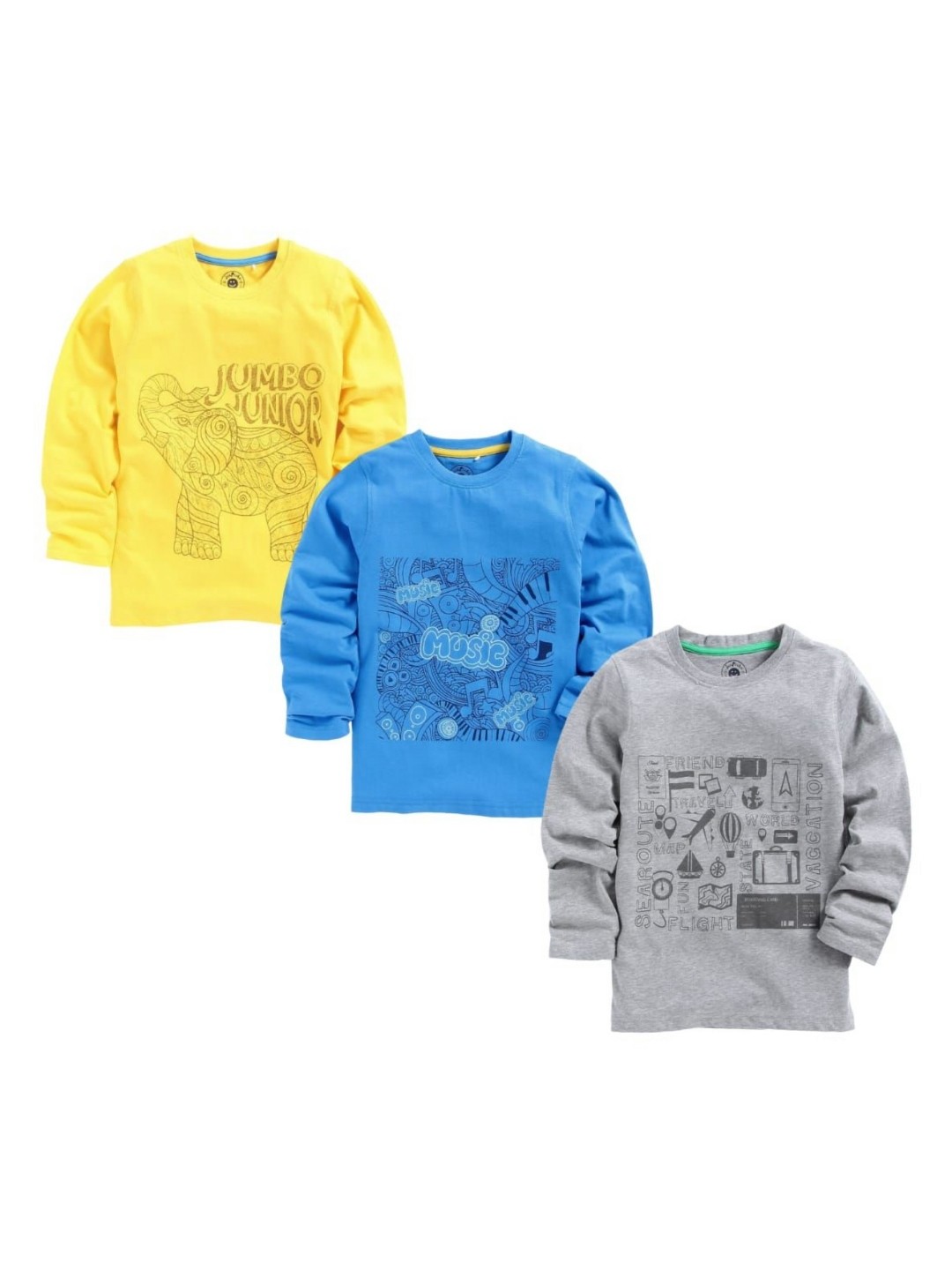 

JusCubs Boys Graphic Printed Round Neck Cotton T-shirt, Multi