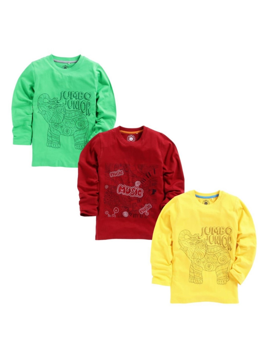 

JusCubs Boys Graphic Printed Round Neck Cotton T-shirt, Multi
