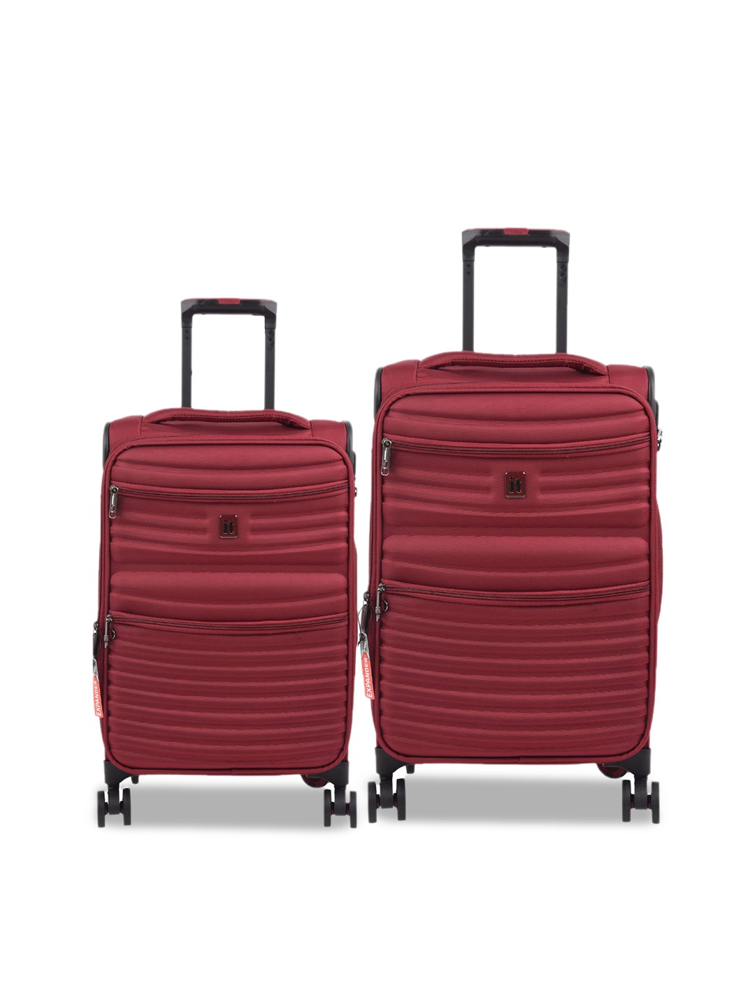 

IT luggage Set Of 2 Precursor Soft-Sided Trolley Bag, Red