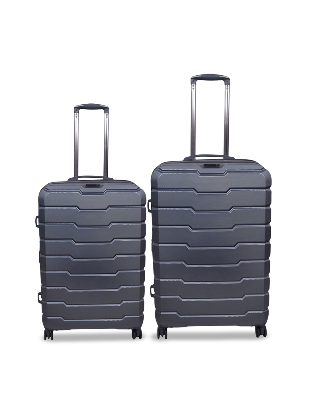 

IT luggage Set Of 2 Prosperous Textured Hard Sided Medium & Large Trolly Bag, Grey