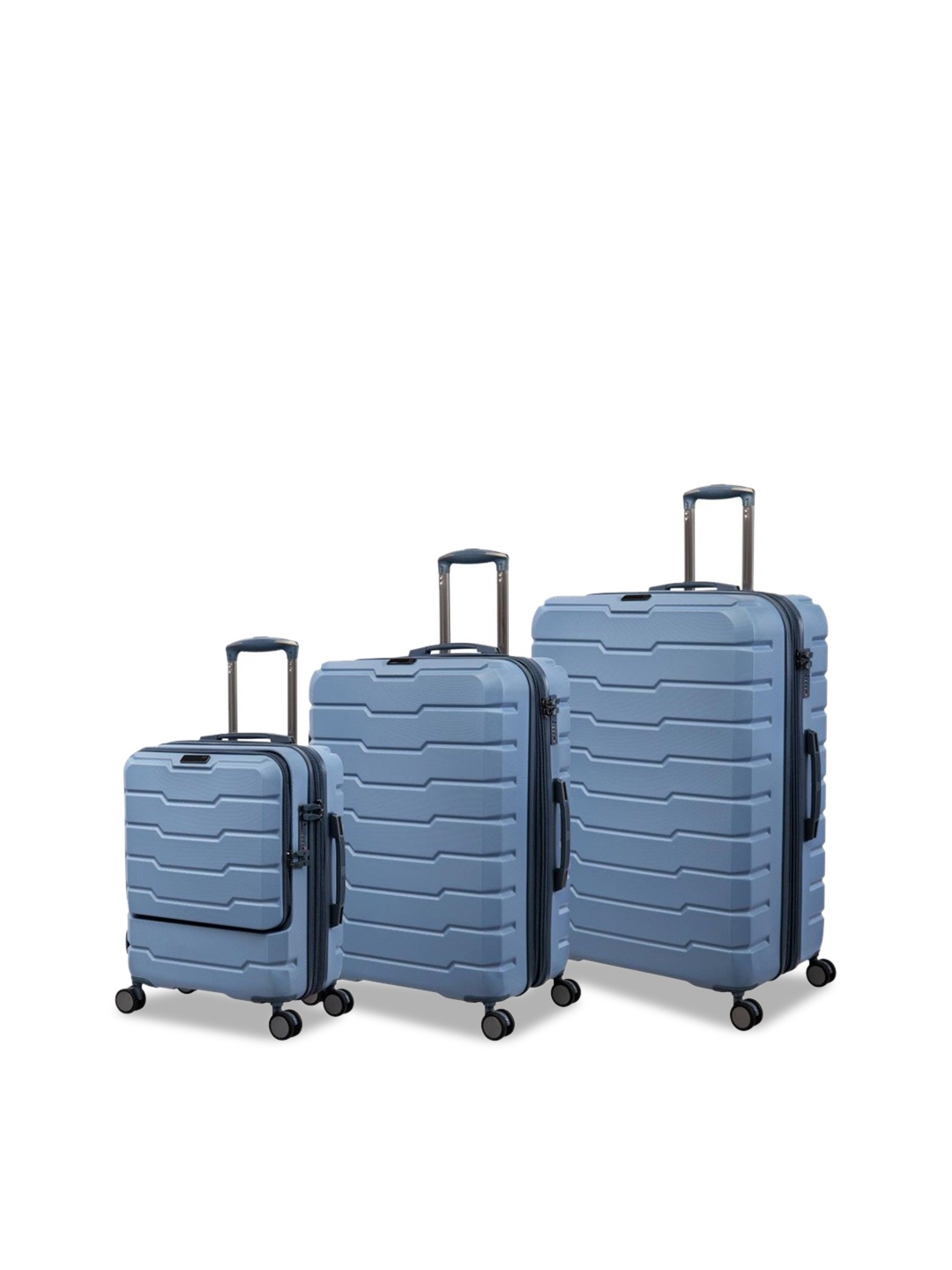 

IT luggage prosperous Set Of 3 Hard Sided Trolley Bags, Blue