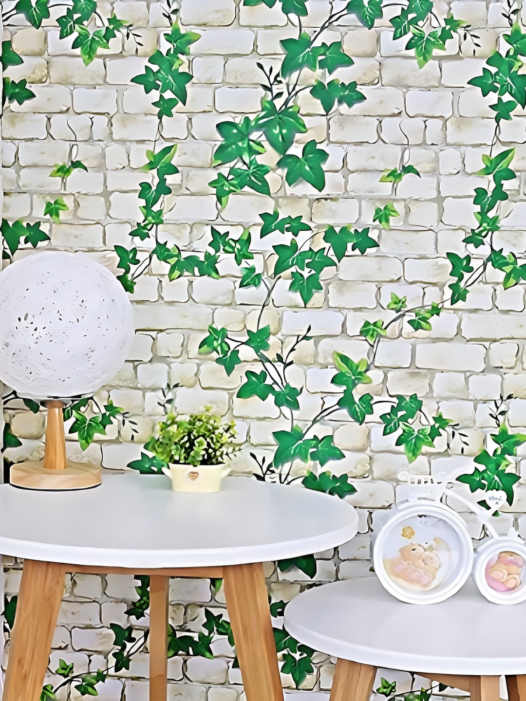

Asian royal White & Green Floral Printed Self-Adhesive Wall Sticker