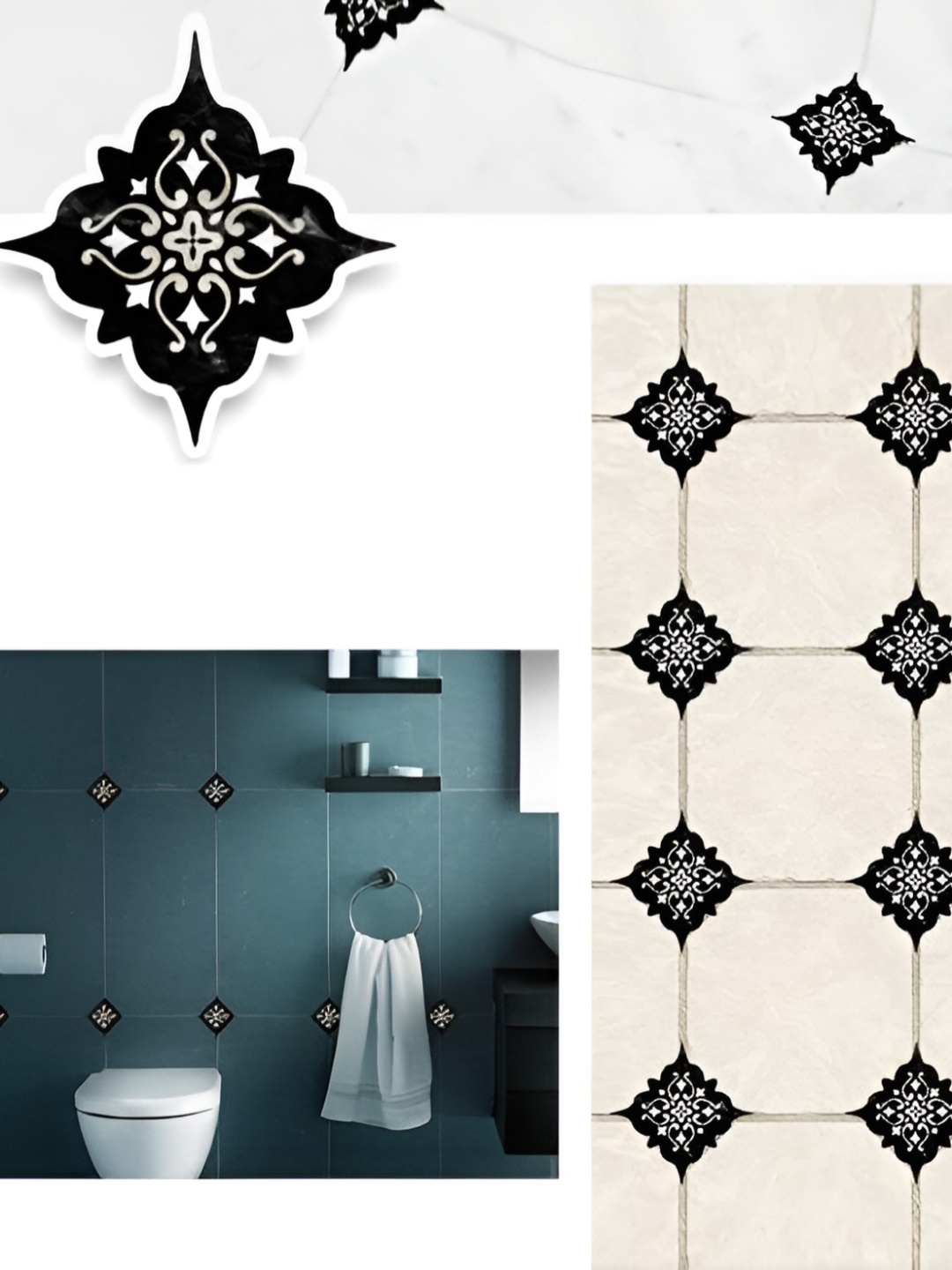 

Asian royal Black Printed Self-Adhesive Wall Sticker