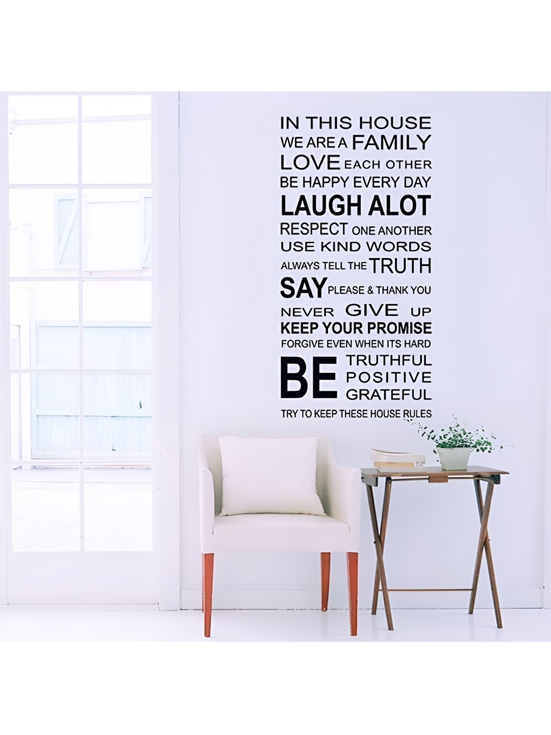 

Asian royal White & Black Printed Self-Adhesive Wall Sicker