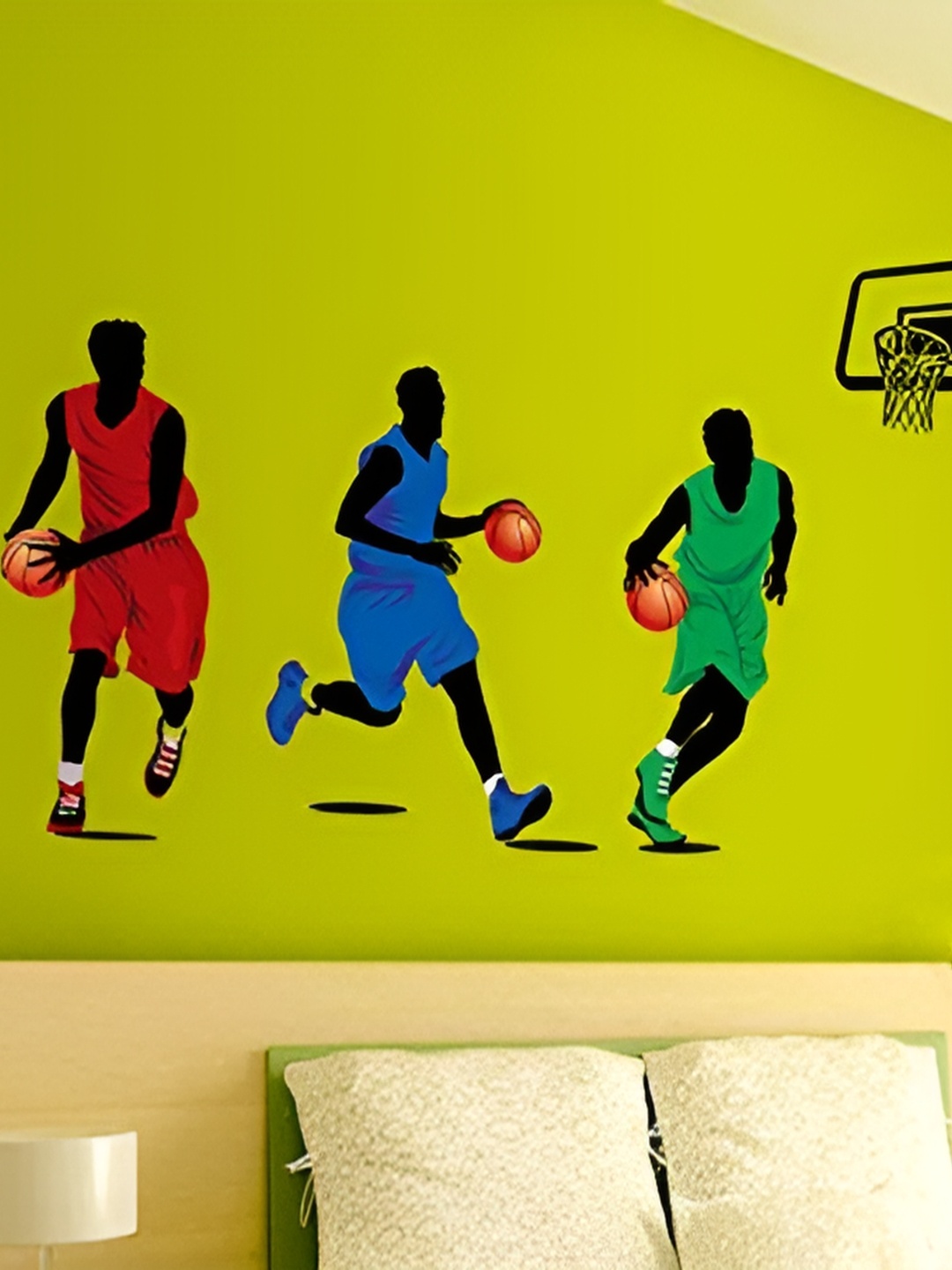 

Asian royal Yellow & Blue Printed Self Adhesive Wall Sticker