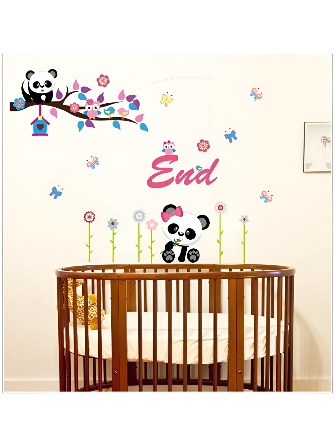 

Asian royal Black & Pink Printed Self Adhesive Wall Sticker