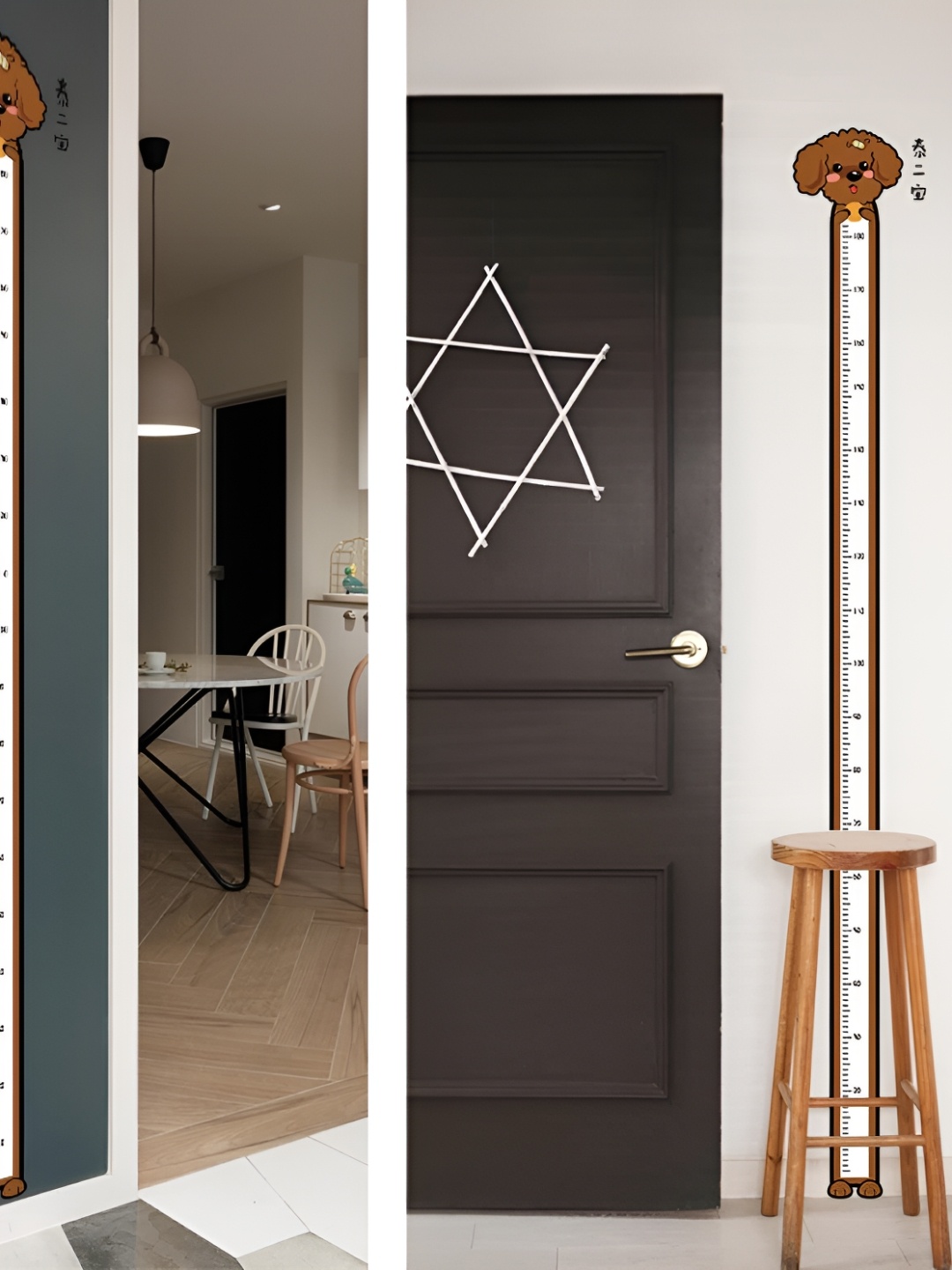 

Asian royal White & Brown Printed Self Adhesive Wall Sticker