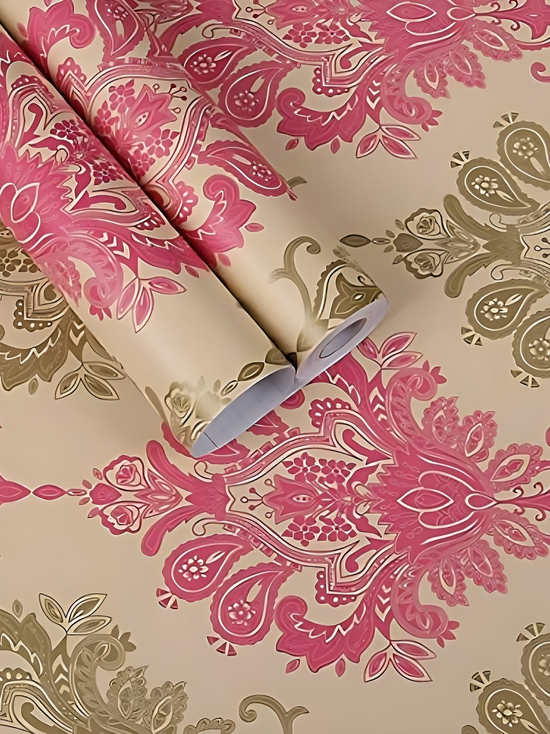 

Asian royal Beige & PInk Printed Self Adhesive Wall Sticker