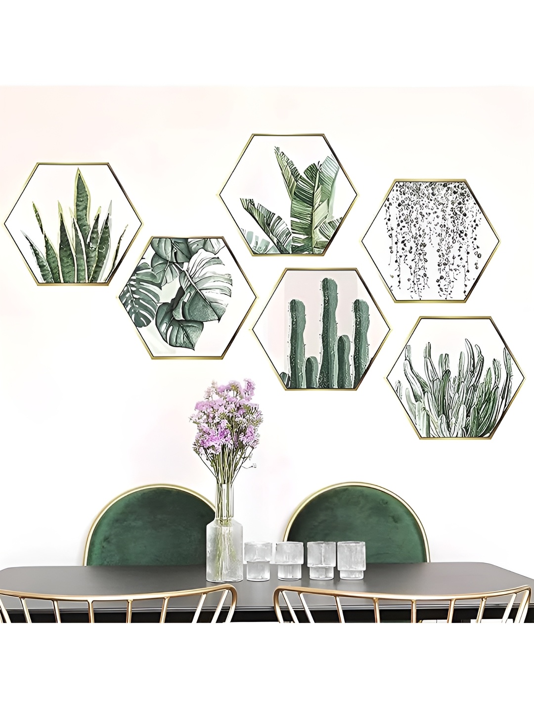 

Asian royal Green Printed Self Adhesive Wall Sticker