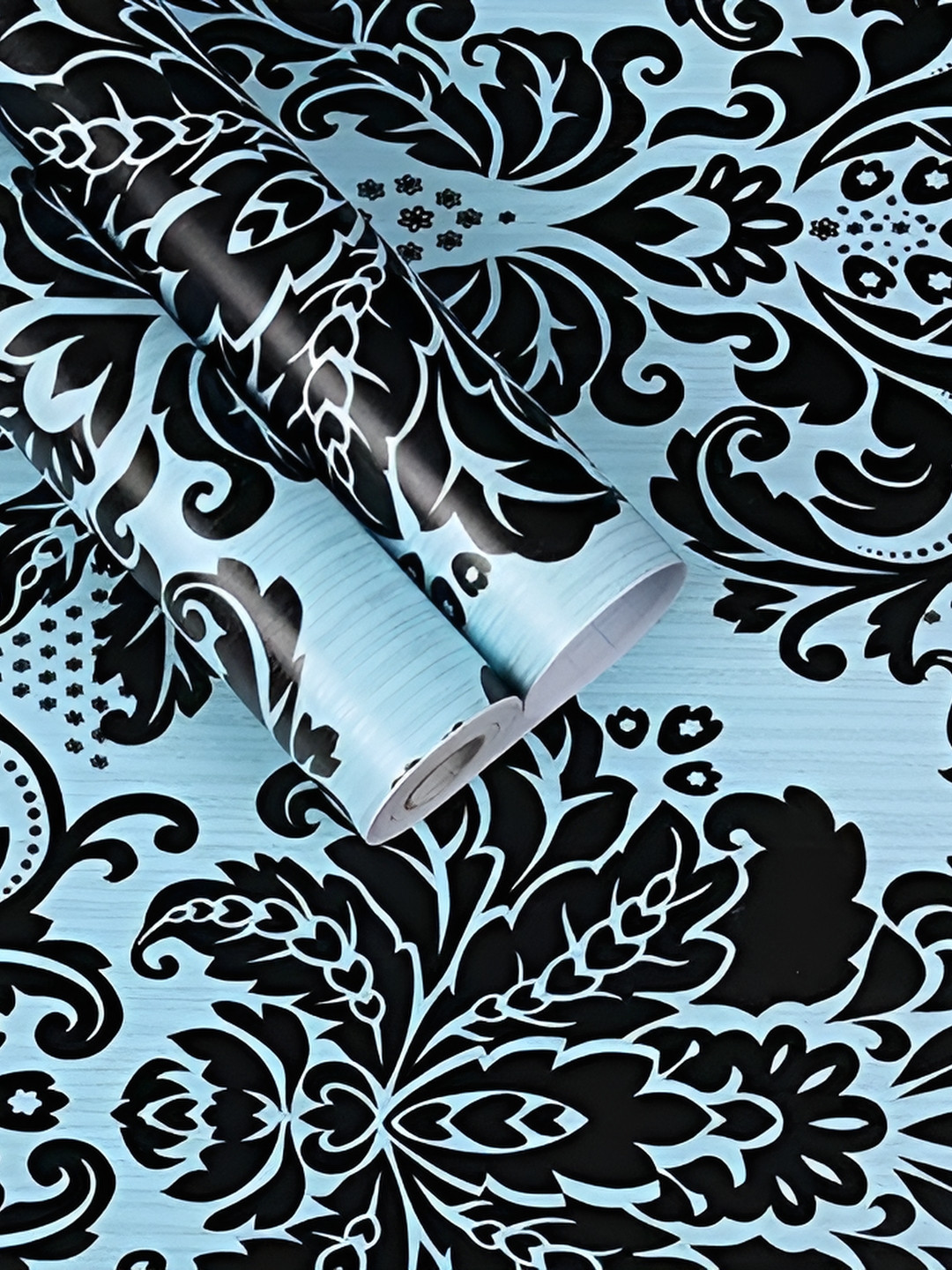 

Asian royal Blue & Black Printed Self Adhesive Wall Sticker