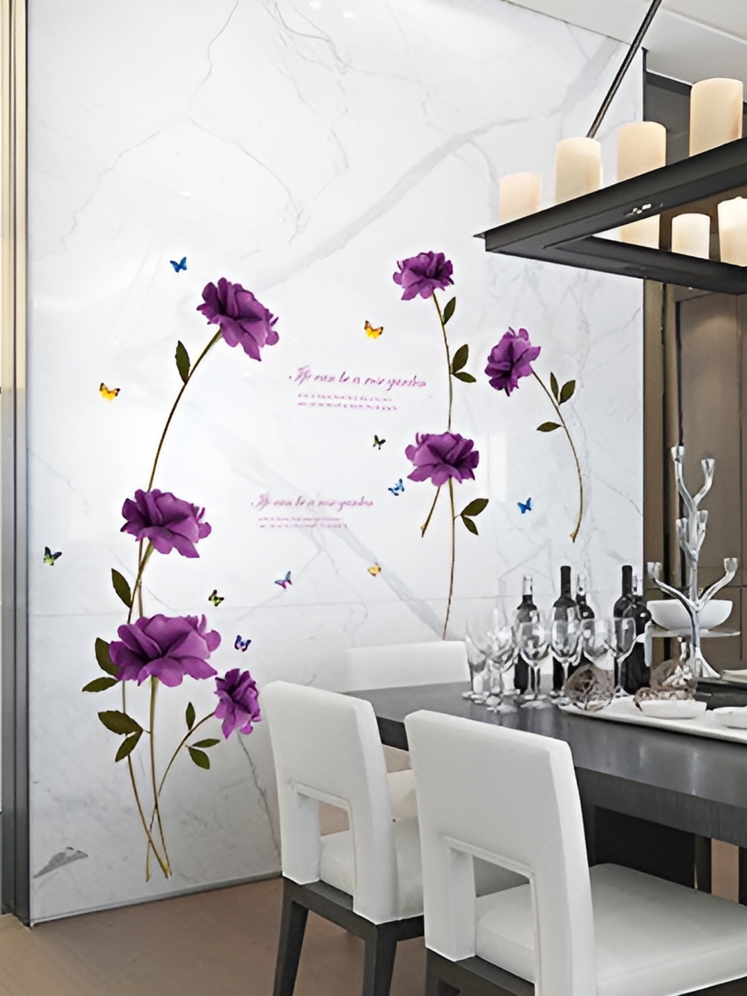 

Asian royal Purple & Green Printed Self Adhesive Wall Sticker