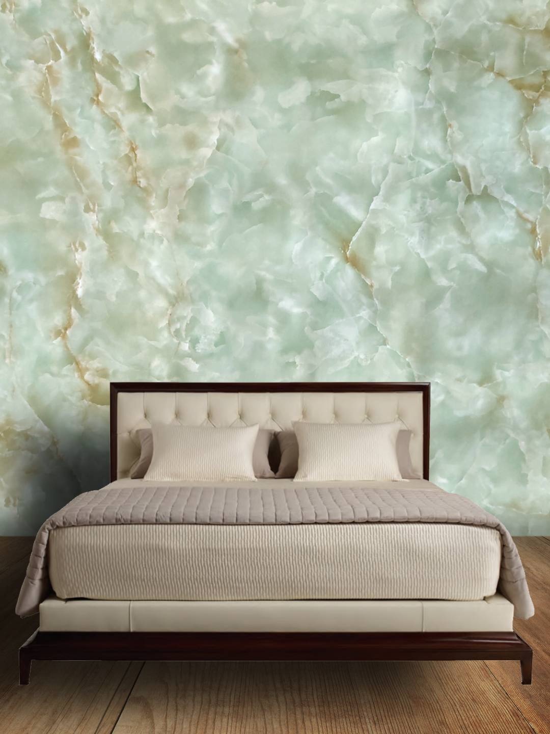 

Asian royal Green & White 3D Printed Self Adhesive Wall Sticker