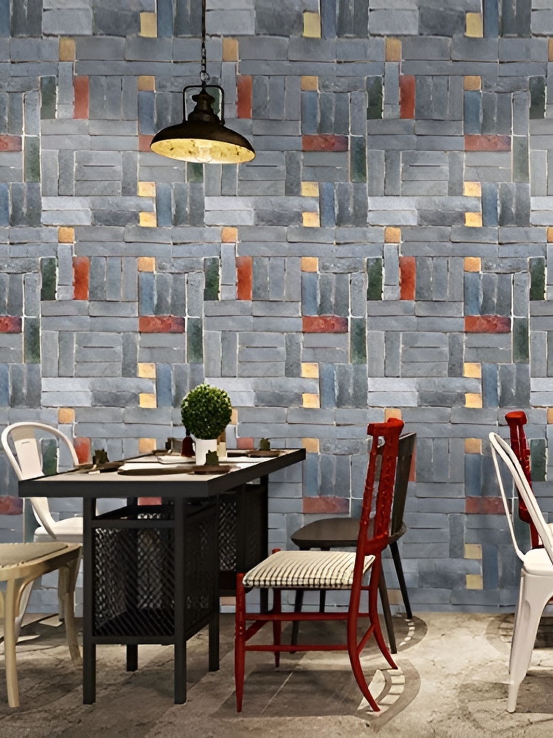 

Asian royal Grey & Red 3D Floral Printed Self Adhesive Wall Sticker
