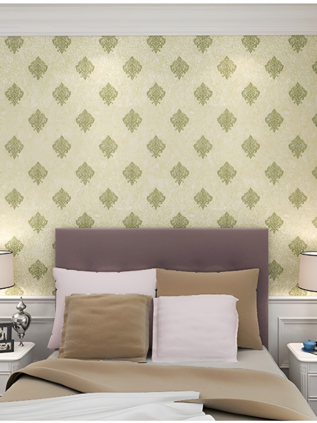 

Asian royal Beige & Green Printed Self-Adhesive Wall Sticker