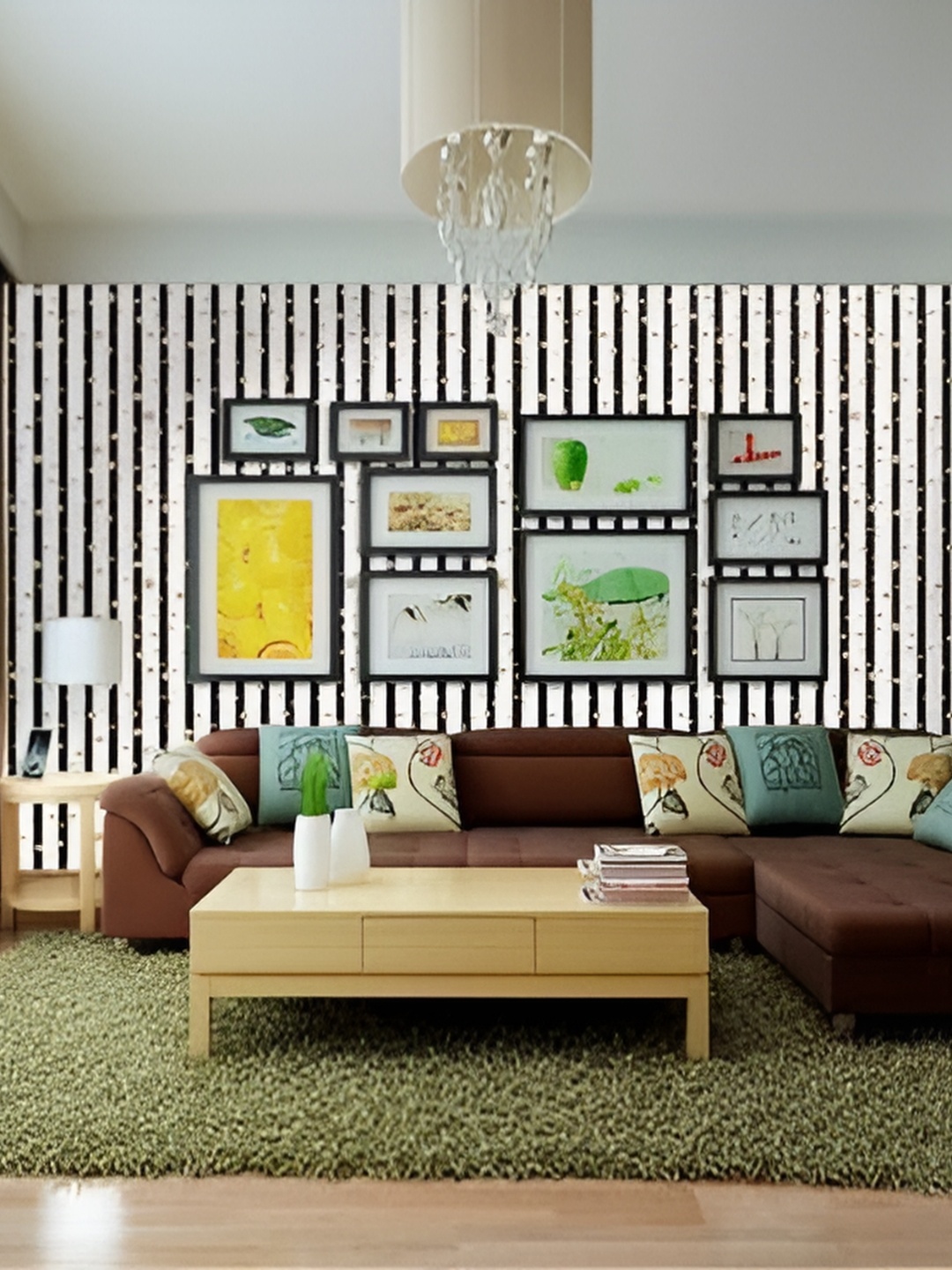 

Asian royal White & Black Printed Self Adhesive Wall Sticker