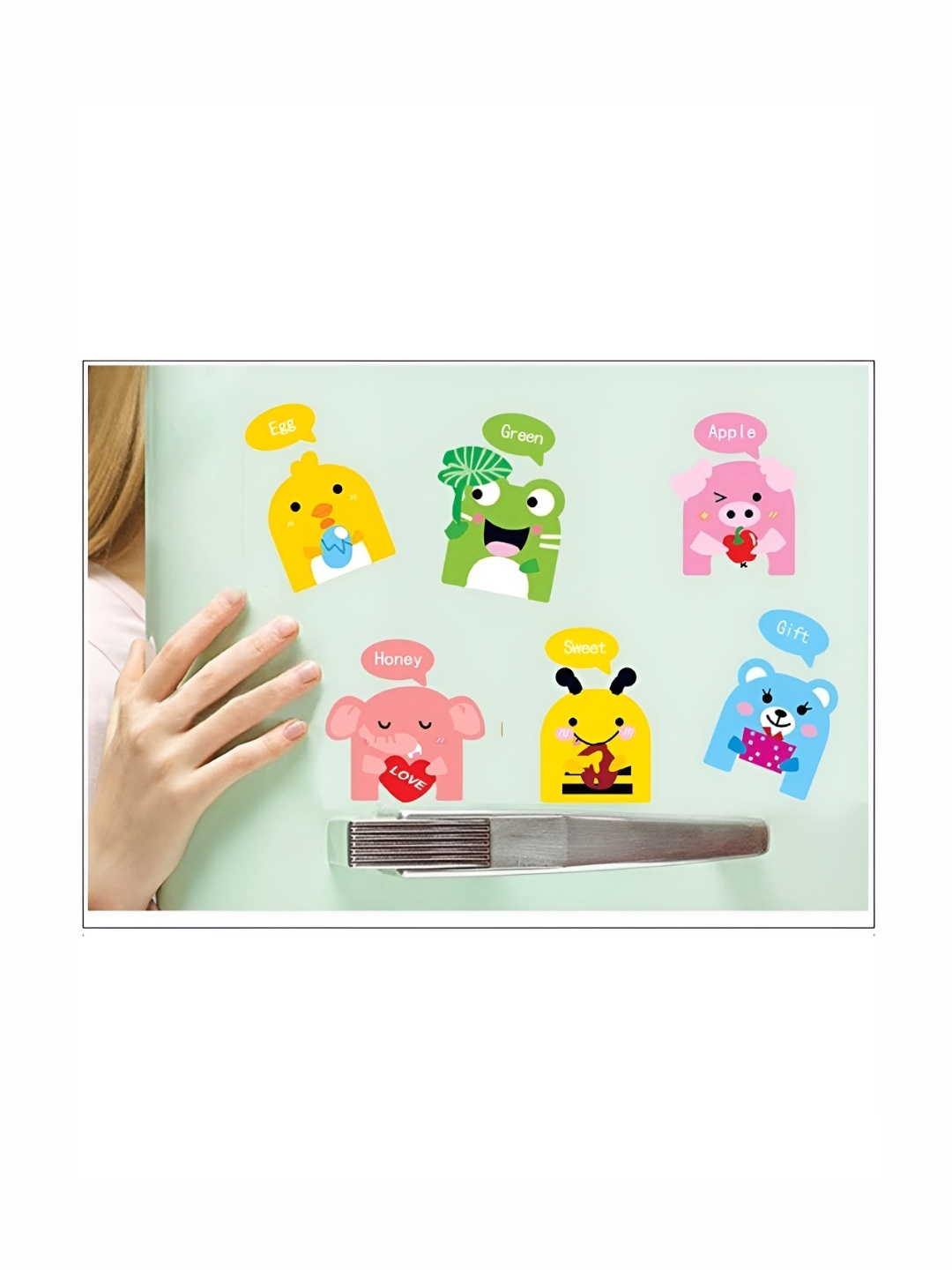 

Asian royal Green & Pink Printed Self Adhesive Wall Sticker