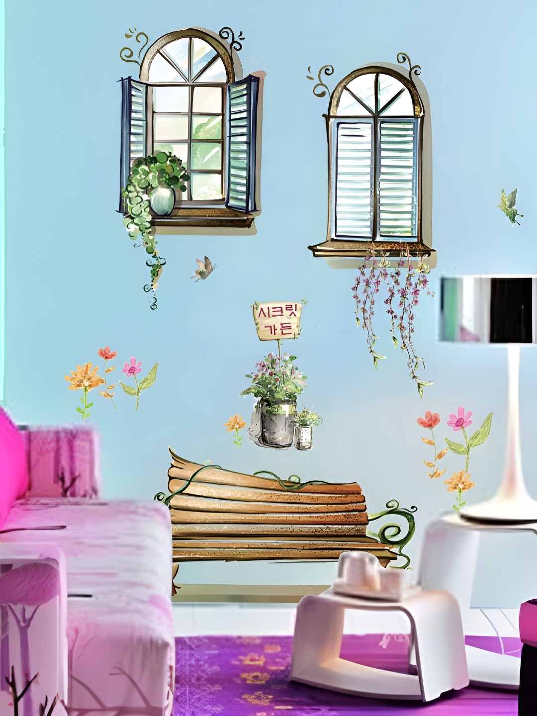 

Asian royal Green & Brown Printed Self Adhesive Wall Sticker