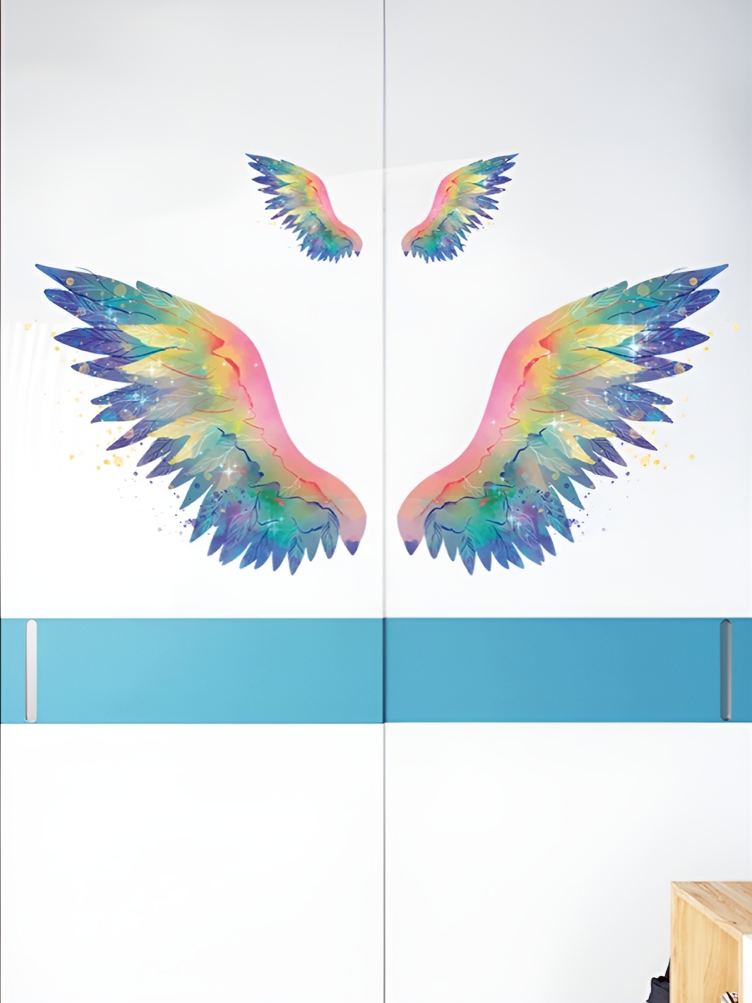

Asian royal Beige & Blue Printed Self Adhesive Wallpaper Sticker
