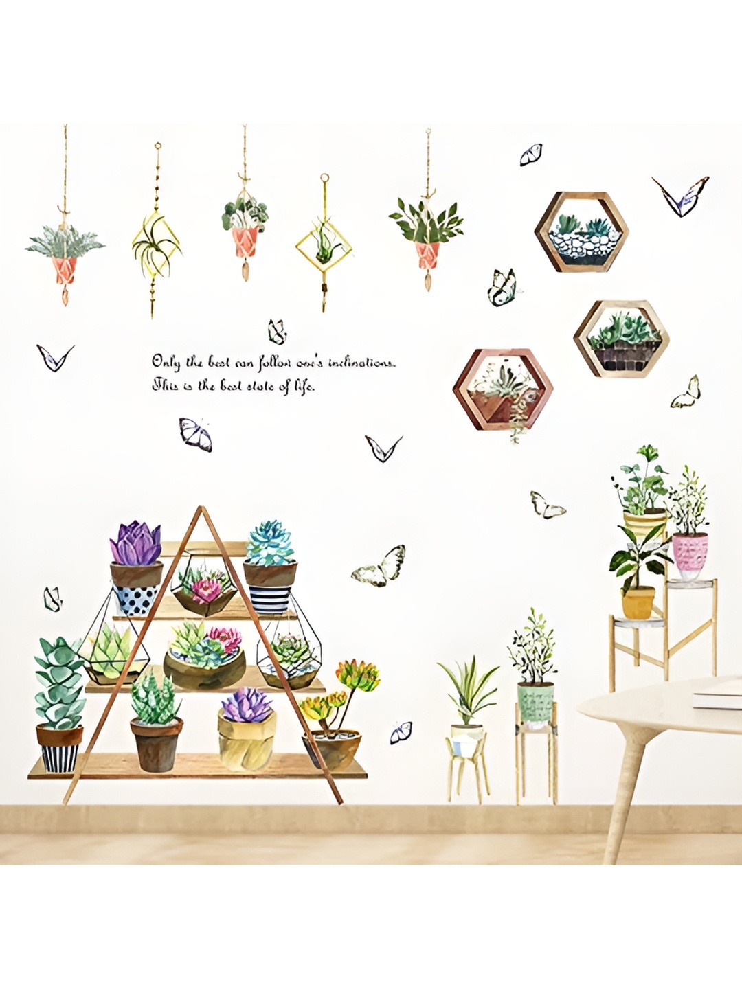 Asian royal Beige & Green Self Adhesive Wallpaper Sticker
