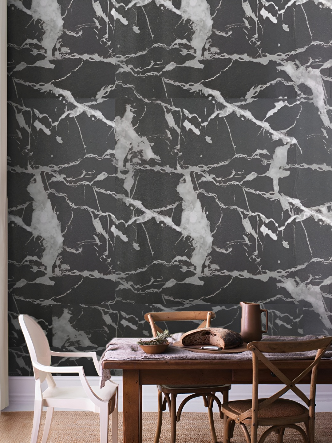 

Asian royal Black & White 3D Printed Self Adhesive Wall Sticker