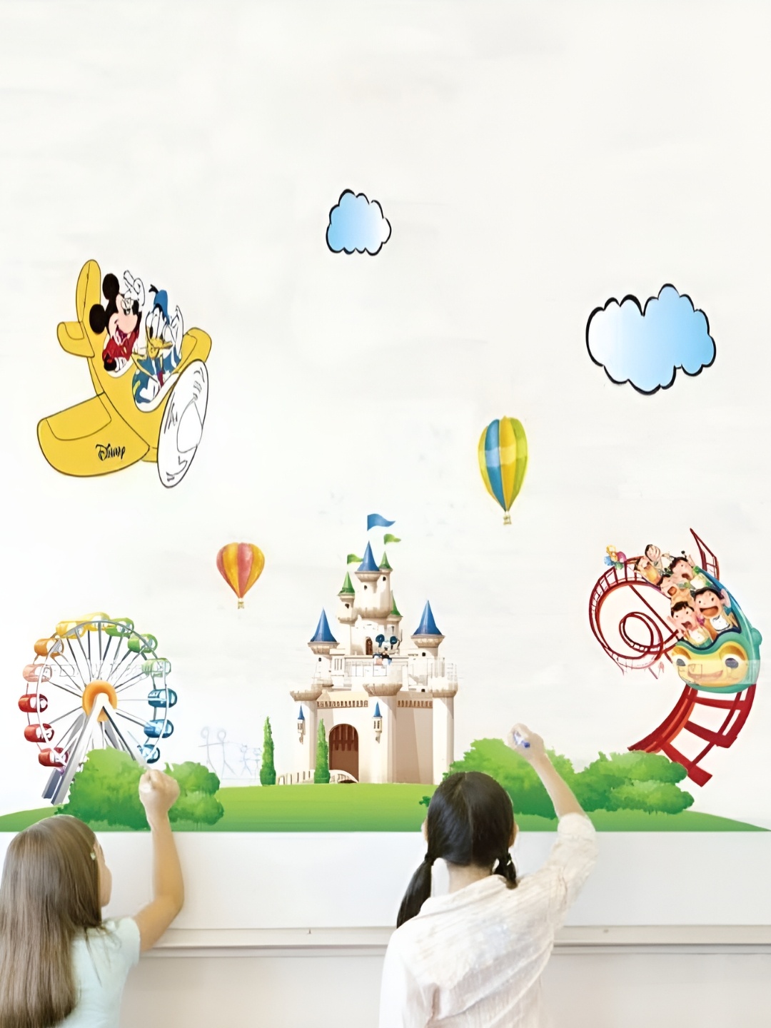 

Asian royal Green & Yellow 3D Printed Self Adhesive Wall Sticker