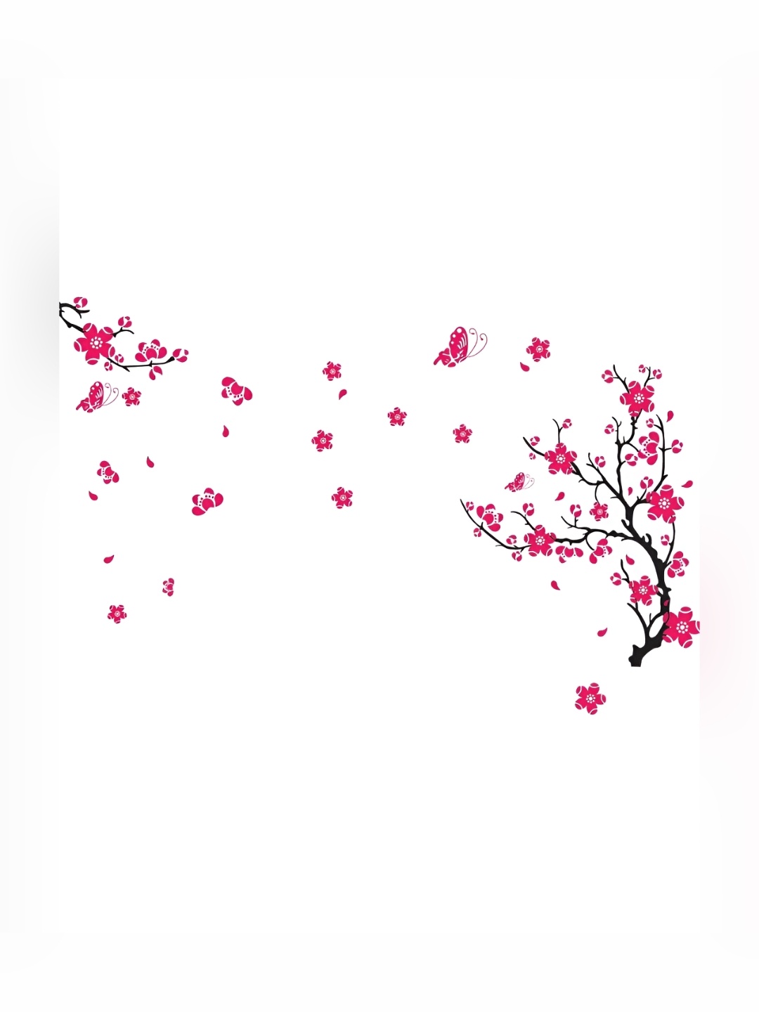 

Asian royal White & Pink Self Adhesive Wallpaper Sticker