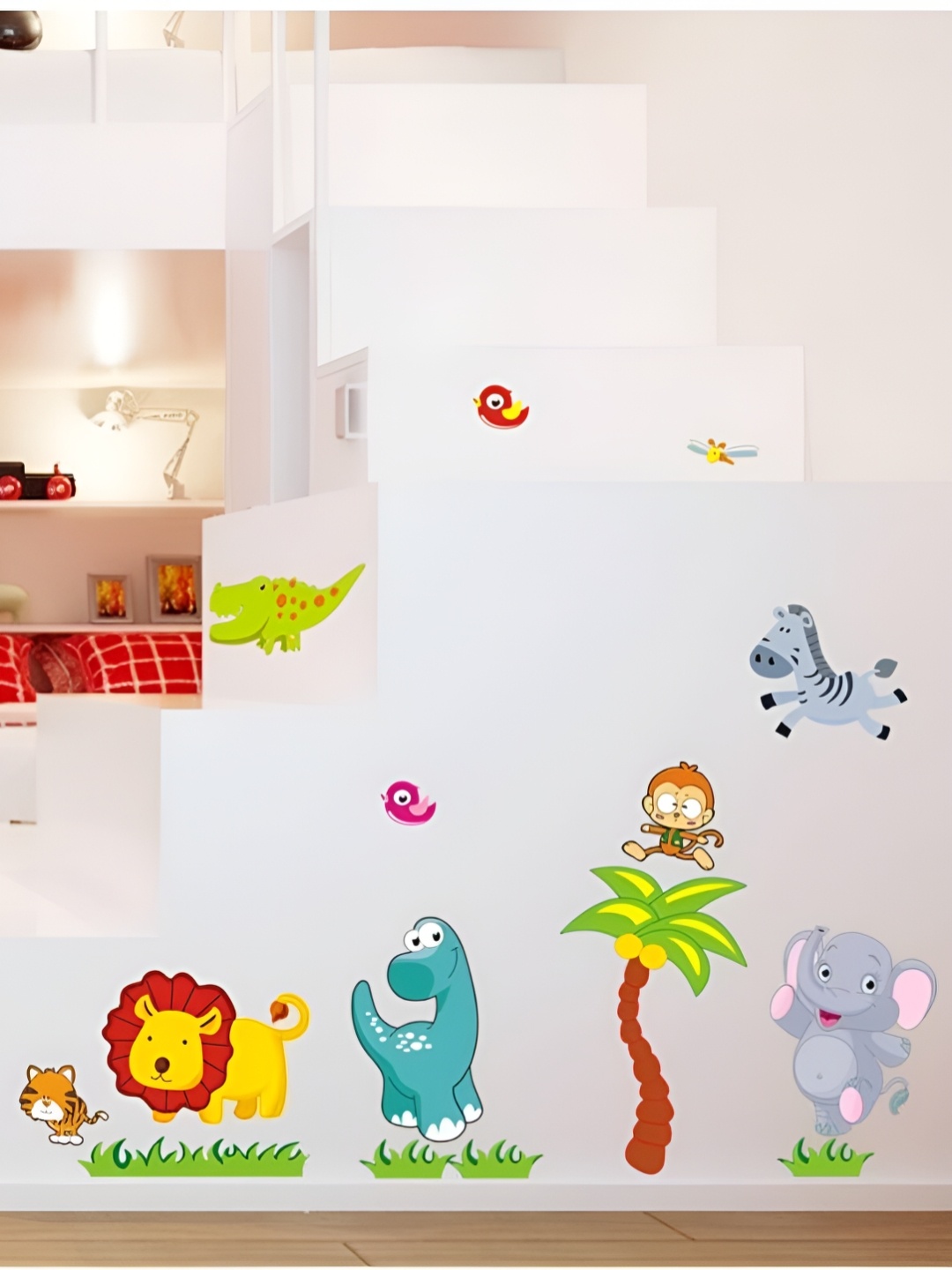 

Asian royal Beige & Green Printed Self Adhesive Wall Sticker