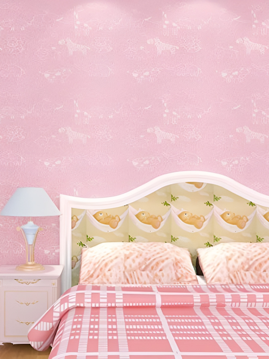 

Asian royal Pink & White 3D Printed Self Adhesive Wall Sticker
