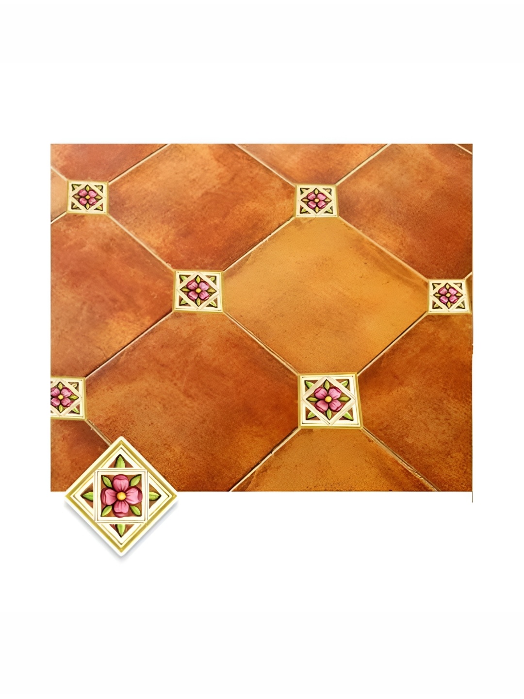 

Asian royal Brown & Pink 3D Floral Printed Self Adhesive Wall Sticker