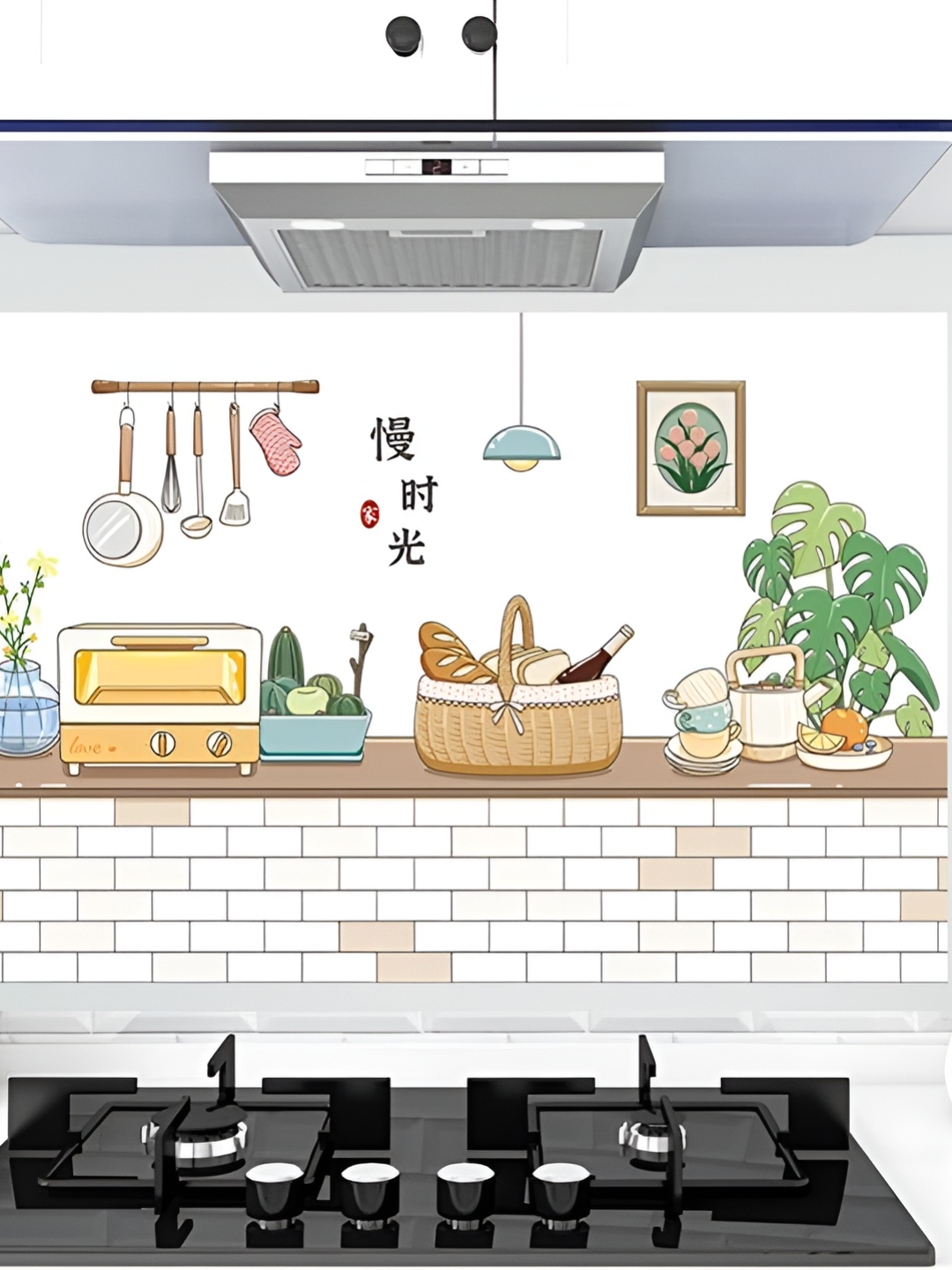 

Asian royal Brown & Green Printed Self-Adhesive Wall Sticker