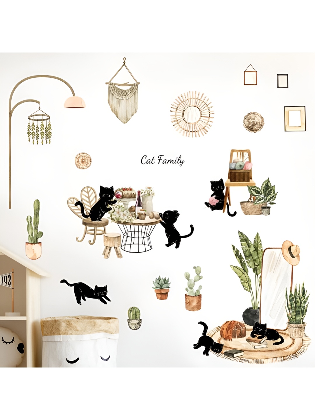 

Asian royal Beige & Brown Self Adhesive Wall Sticker