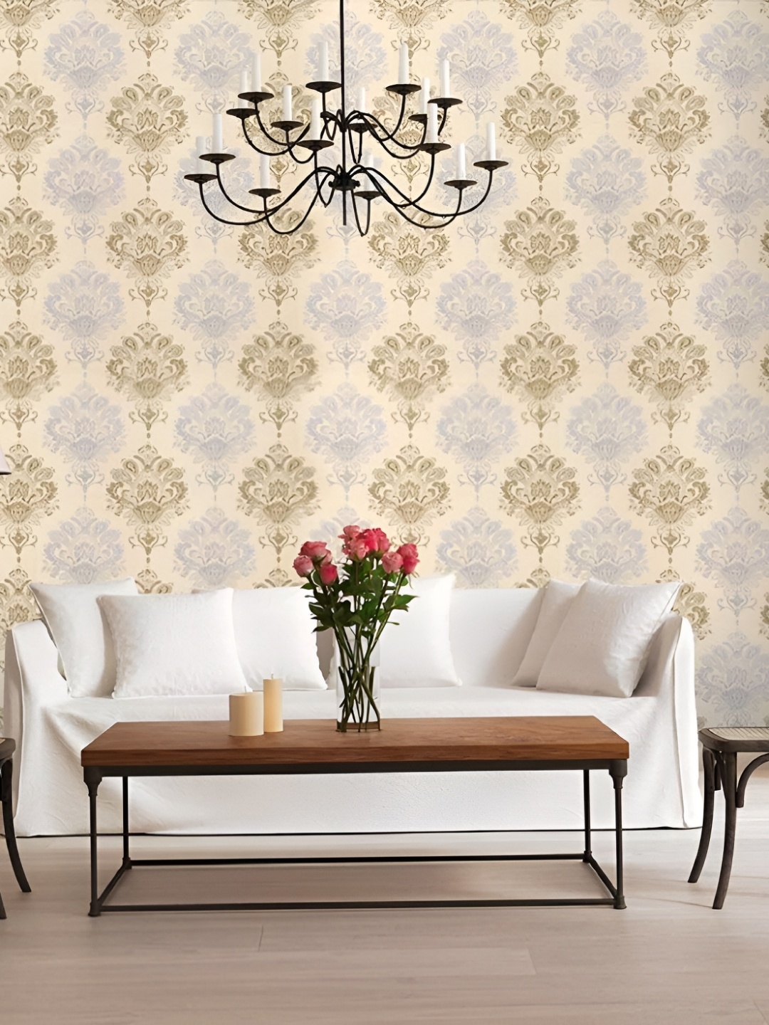 

Asian royal Cream & Beige 3D Floral Printed Self Adhesive Wall Sticker