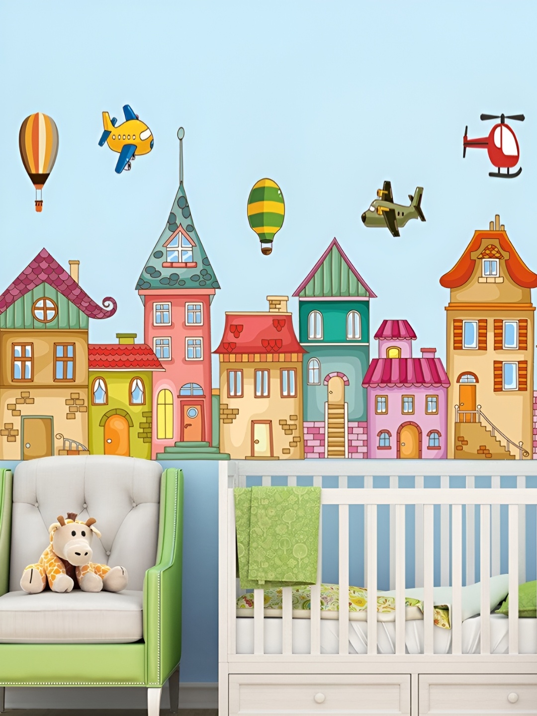 

Asian royal Red & Green 3D Printed Self Adhesive Wall Sticker