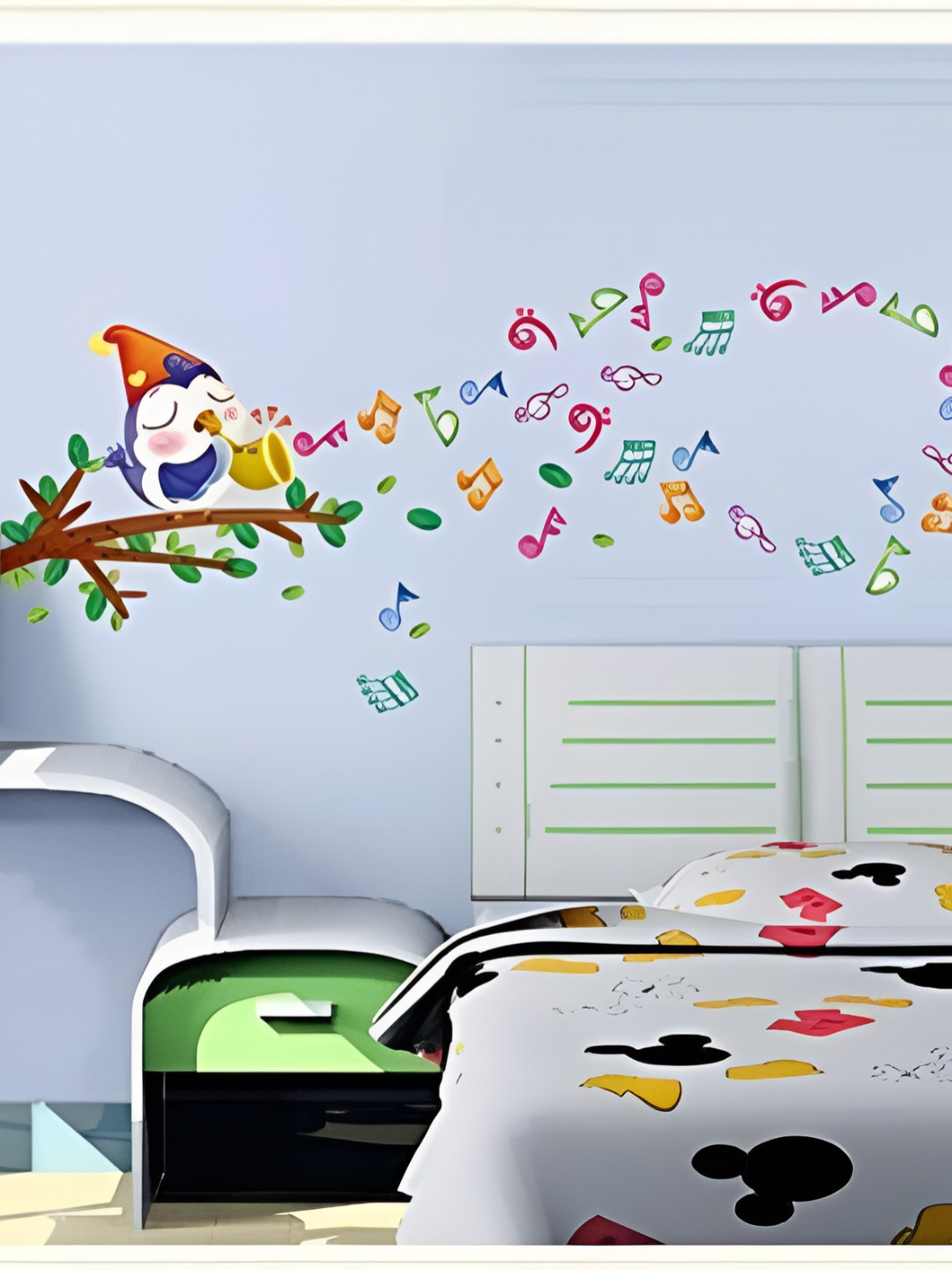 

Asian royal Purple & Green 3D Printed Self Adhesive Wall Sticker