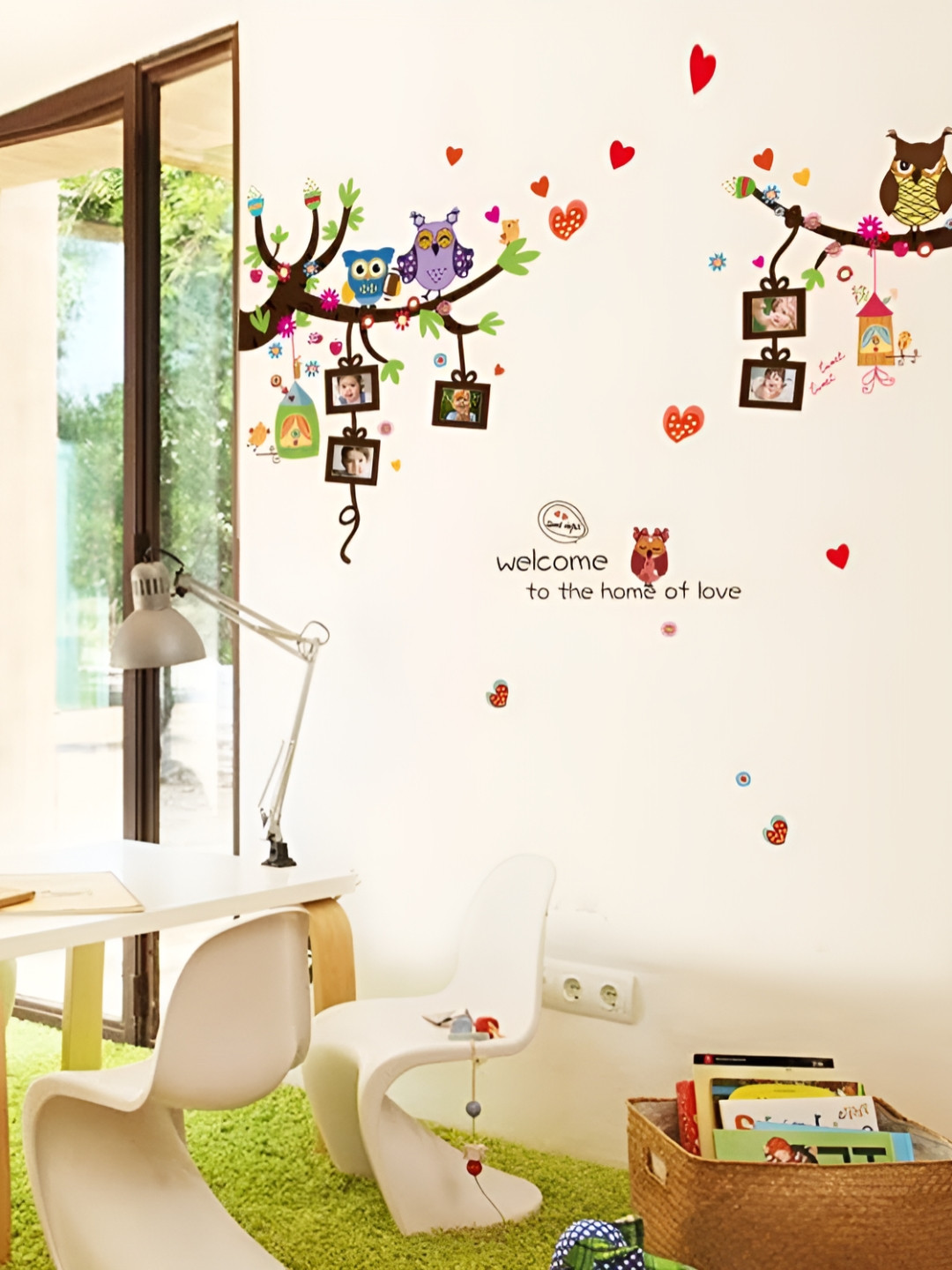 

Asian royal Blue & White Printed Self Adhesive Wall Sticker