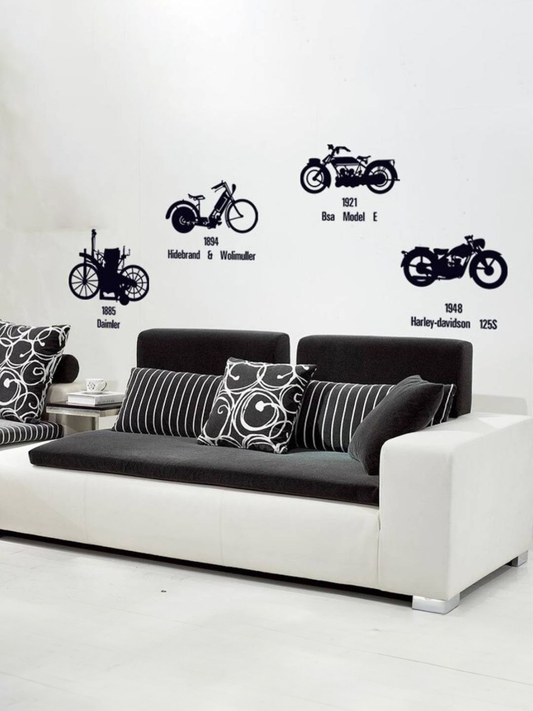 

Asian royal Black Printed Self Adhesive Wall Sticker