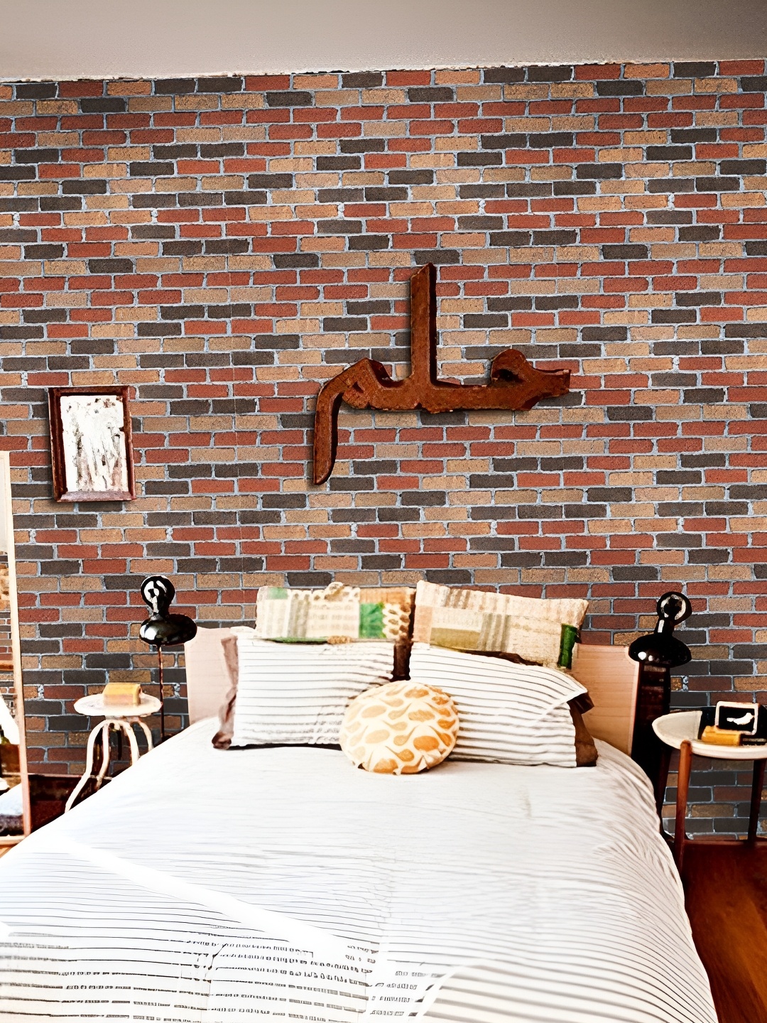 

Asian royal Red & Grey Printed Self Adhesive Wall Sticker