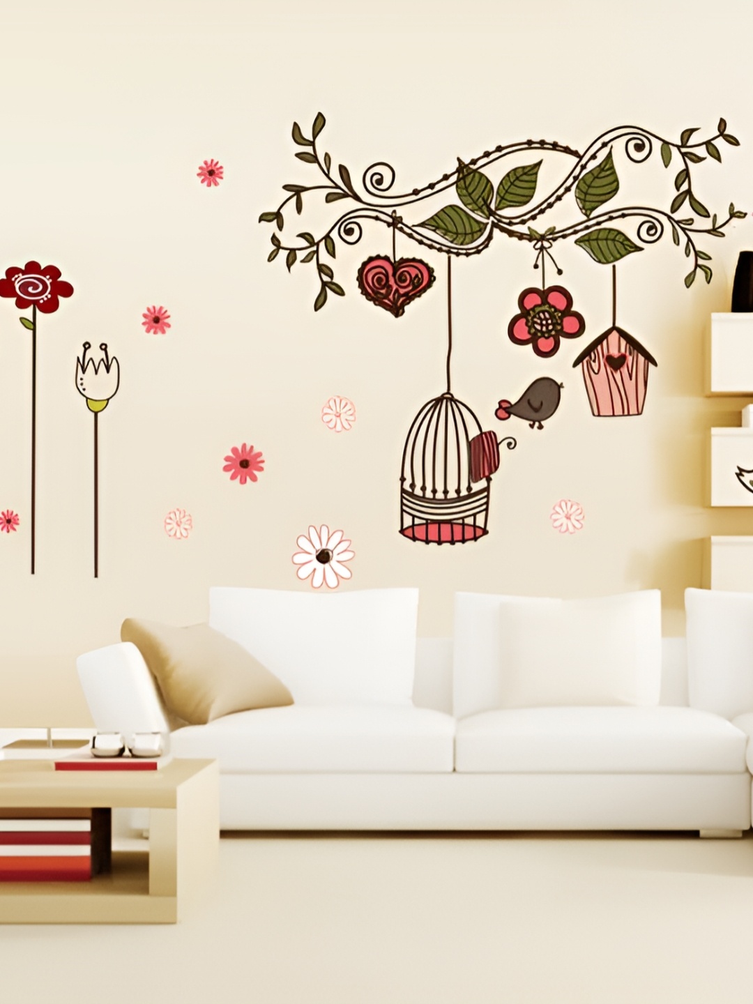 

Asian royal Beige & Brown Printed Self Adhesive Wall Sticker