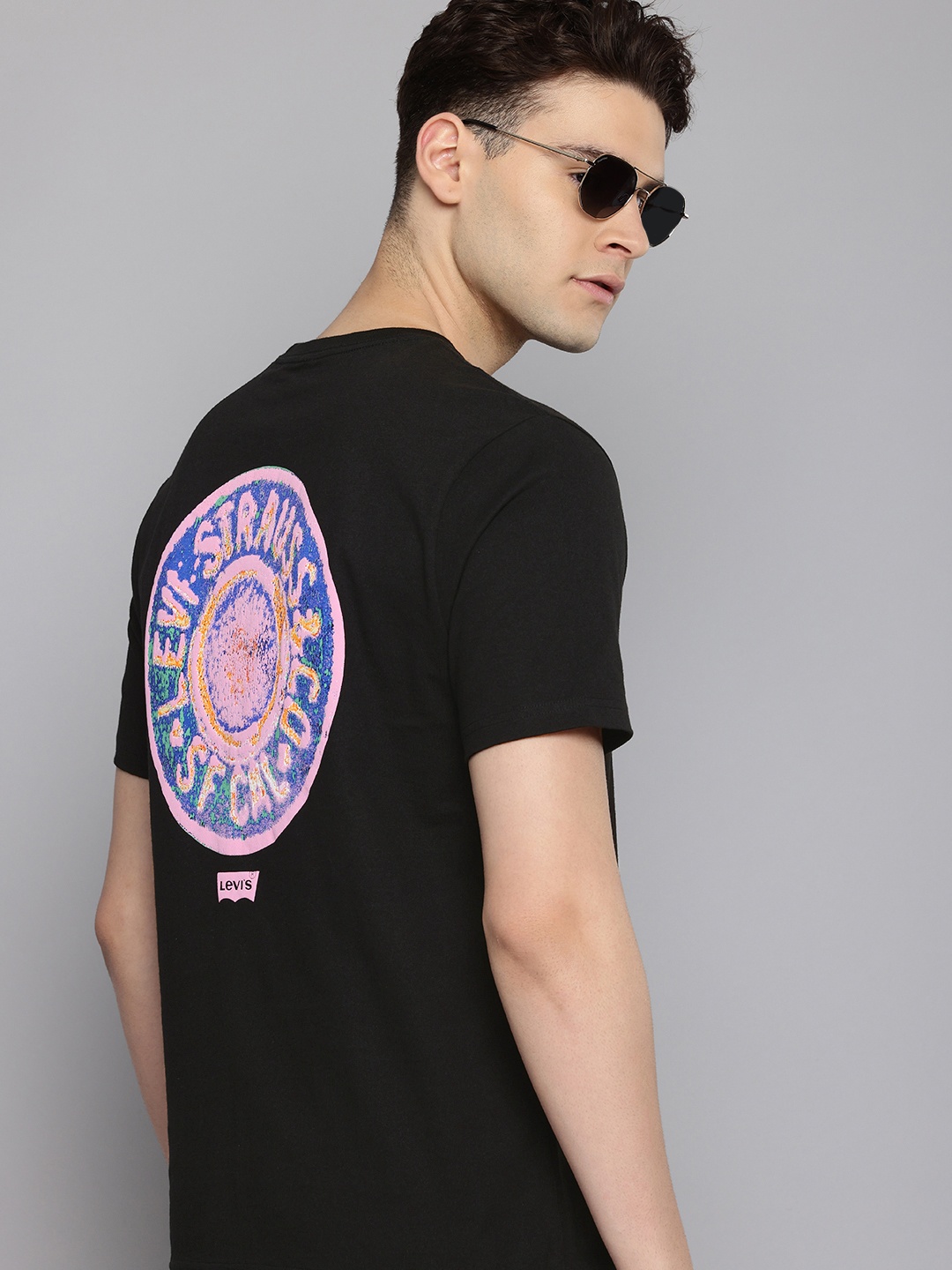 

Levis Brand Logo Printed Pure Cotton T-shirt, Black