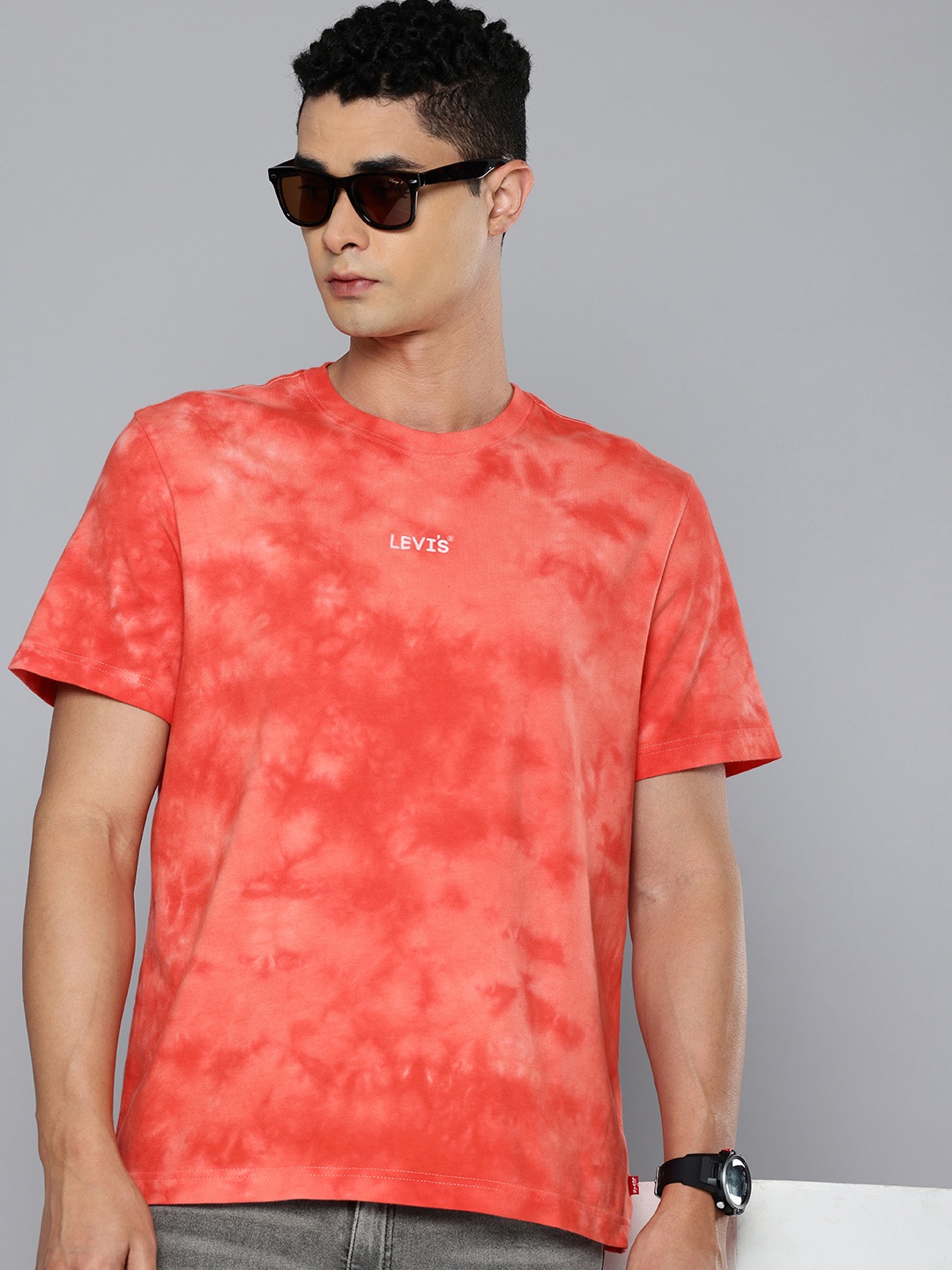 

Levis Tie and Dye Pure Cotton T-shirt, Red