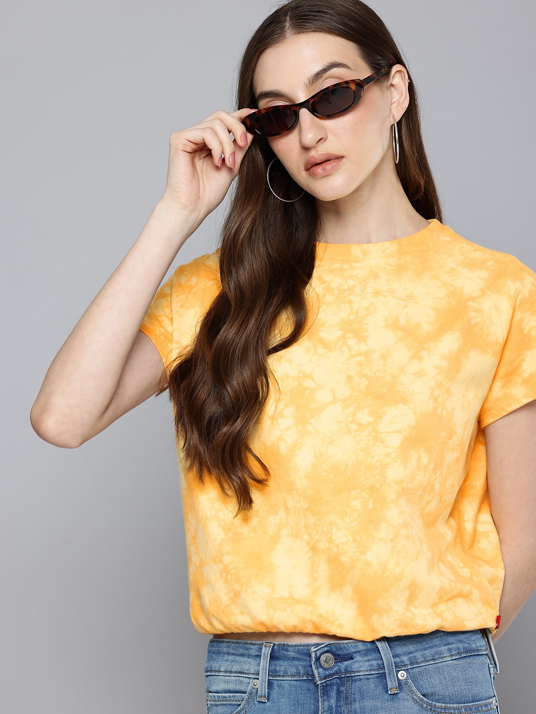 

Levis Tie and Dye Pure Cotton T-shirt, Yellow