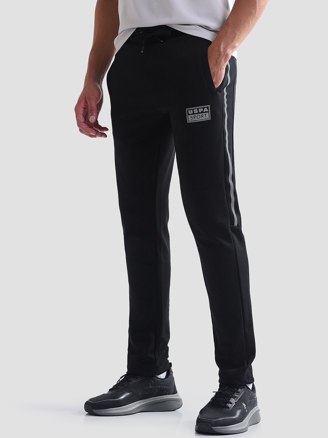 

U.S. Polo Assn. Men Slim-Fit Appliqued Logo Active Track Pants, Black