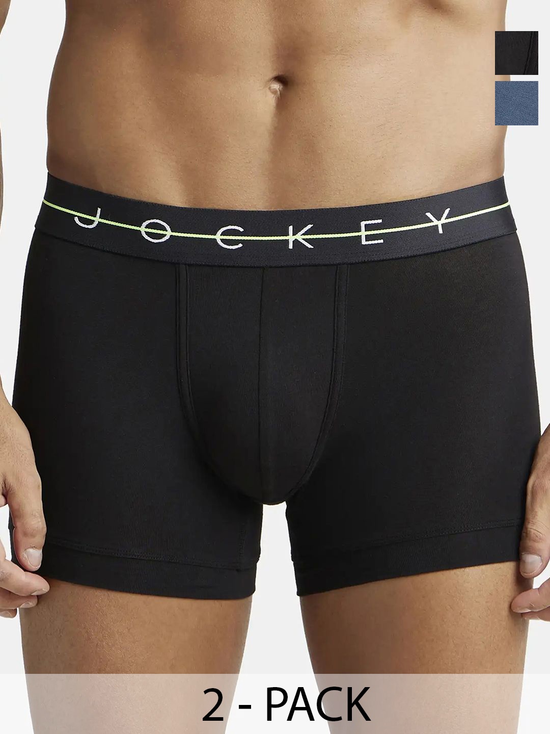 

Jockey Pack Of 2 Mid Rise Trunks 18618372-1-18618386-1, Black