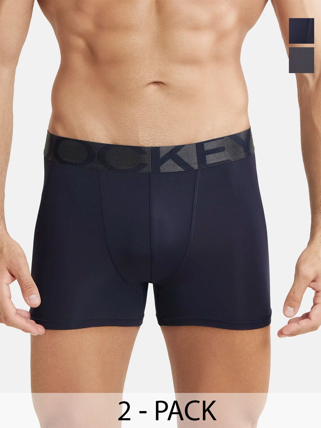 

Jockey Pack Of 2 Mid Rise Trunks 11036420-1-11444368-1, Navy blue