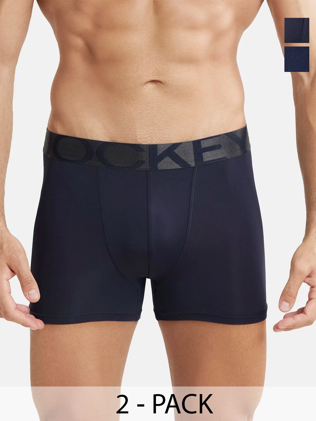 

Jockey Pack Of 2 Mid Rise Trunks 11036420-1-13925724-1, Navy blue