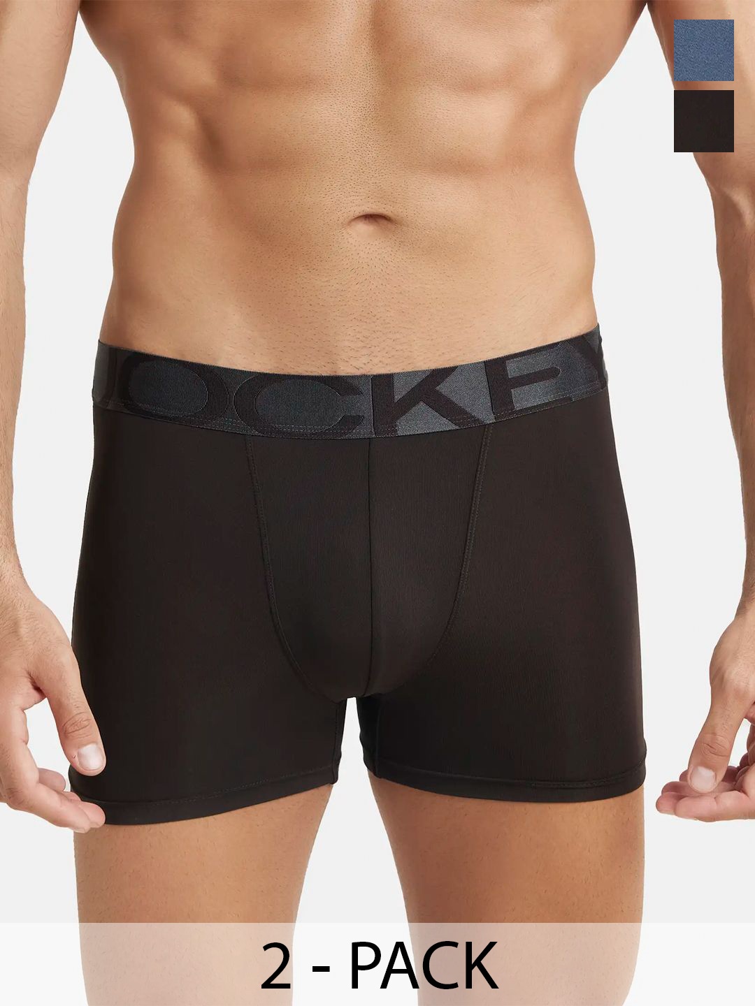 

Jockey Pack of 2 Printed Mid-Rise Outer Elastic Trunks 11863572-1-18618386-1, Coffee brown