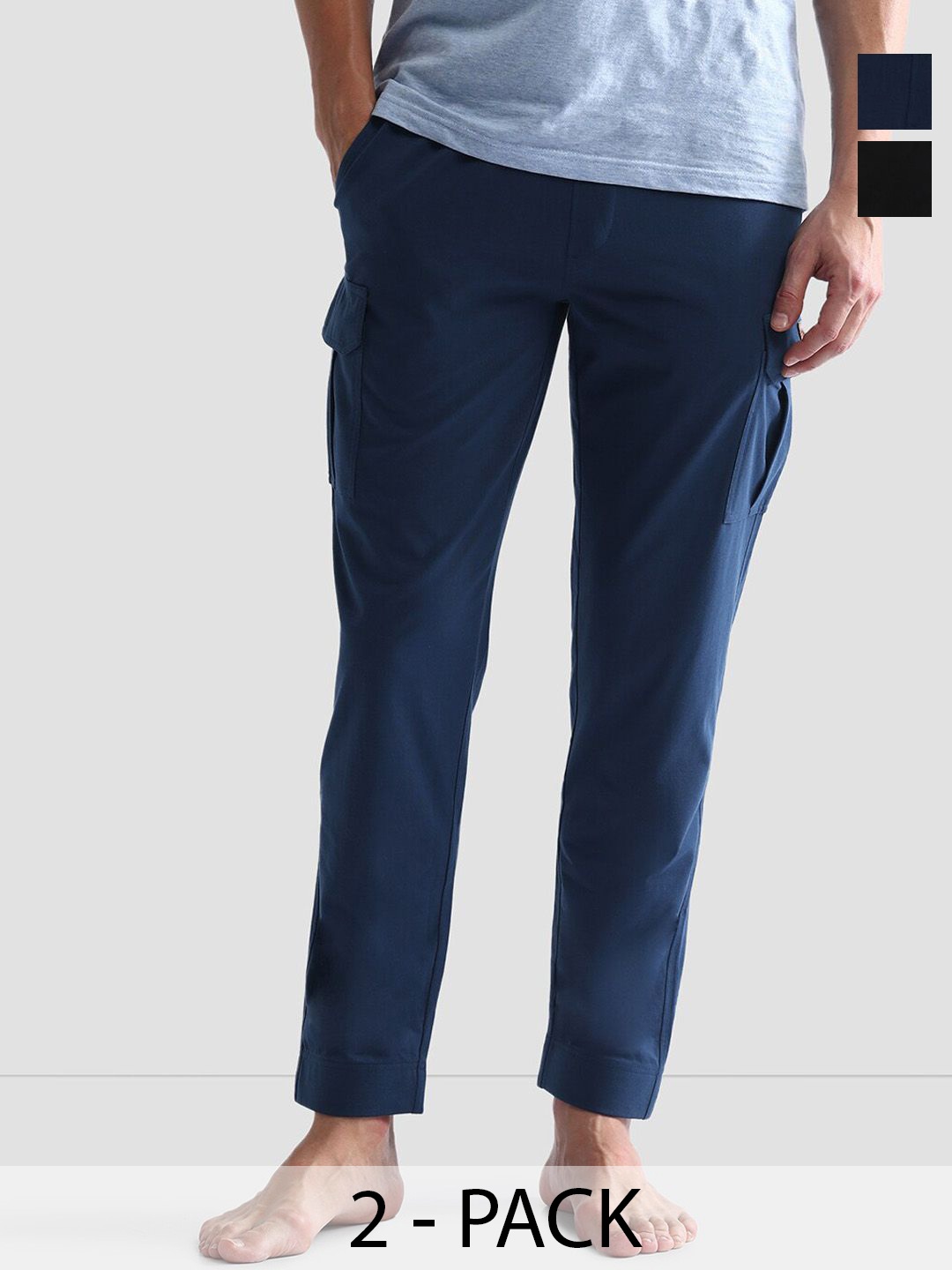 

U.S. Polo Assn. Pack of 2 Men Mid-Rise Joggers Lounge Pants, Blue