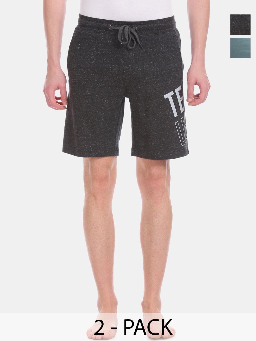 

U.S. Polo Assn. Pack of 2 Mid Rise Lounge Shorts, Charcoal