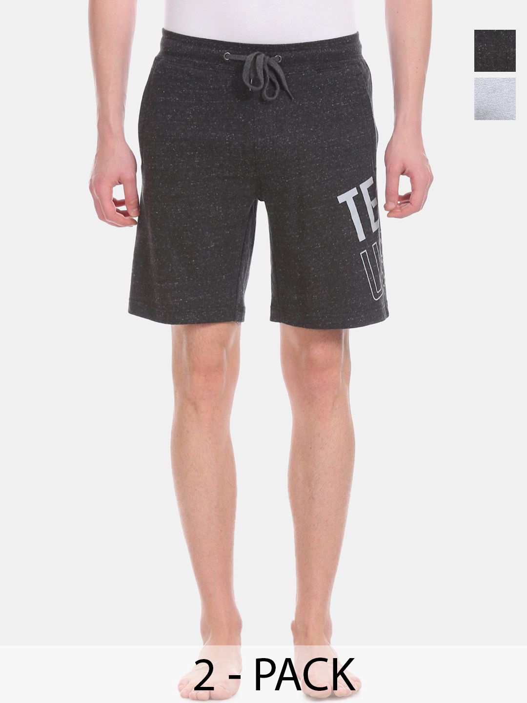 

U.S. Polo Assn. Pack of 2 Mid Rise Lounge Shorts, Charcoal