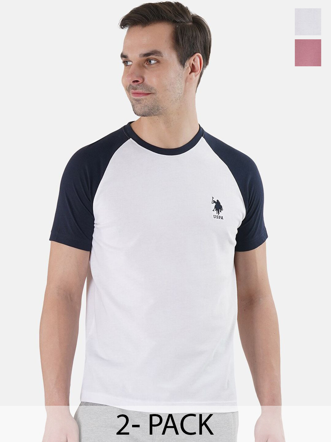 

U.S. Polo Assn. Pack Of 2 Round Neck Lounge T-shirts, White